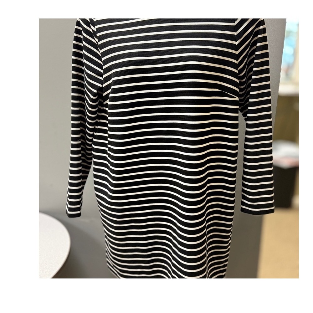 NWT LOFT Monochrome Striped Long Sleeve‎ Tunic Dress